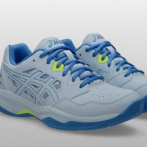 ASICS Blue and Gray Women’s Pickleball Shoes, Excellent Condition, Size 10